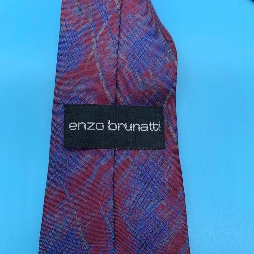 Vintage Enzo Brunattie Abstract Print Preppy Men's Classic Neck Tie